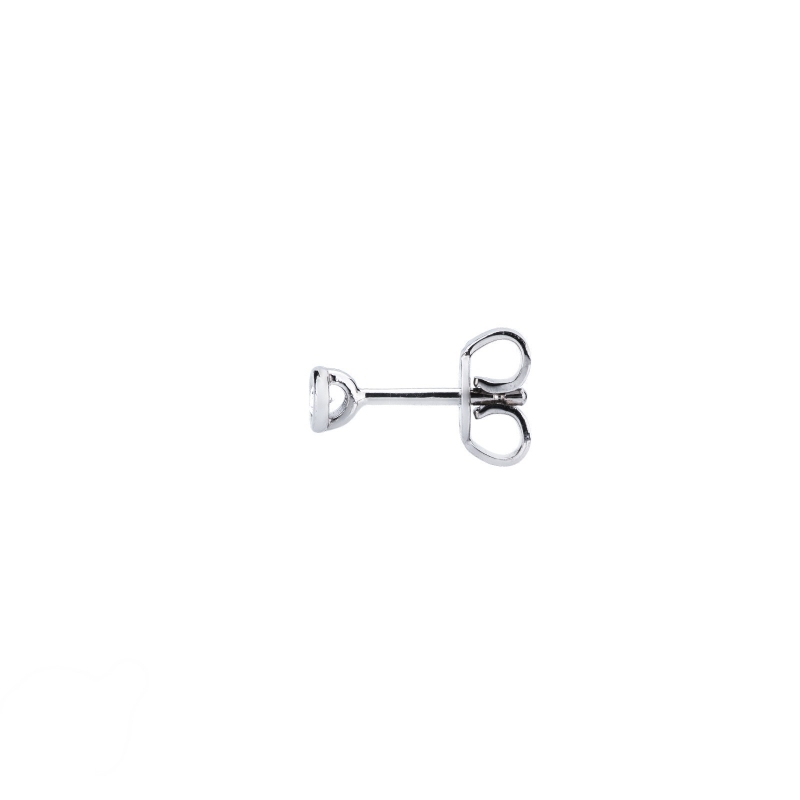 Pendiente hombre mono en oro blanco de 18 quilates y diamante Pendiente hombre mono en oro blanco de 18 quilates y diamante