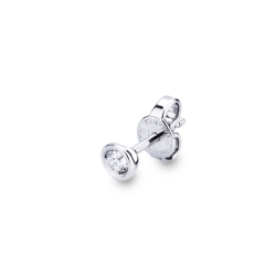Pendiente mono con diamante y oro 18k , 0.07 ct