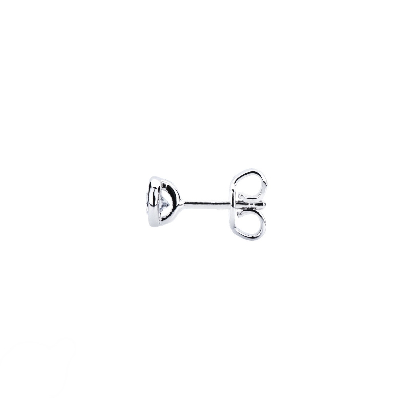 Pendientes individuales de oro blanco de 18 quilates y diamante Pendientes individuales de oro blanco de 18 quilates y diamante