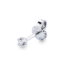 Pendiente mono con diamante y oro 18k