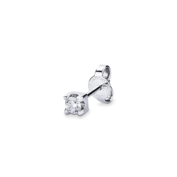 Mono pendiente en oro blanco de 18 quilates con diamante