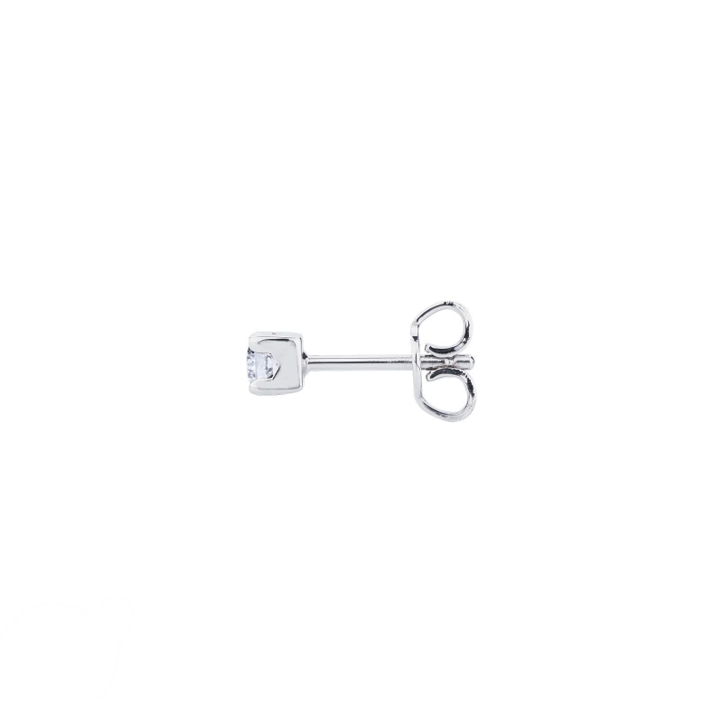 Pendiente mono en oro blanco de 18 quilates con diamante Pendiente mono en oro blanco de 18 quilates con diamante