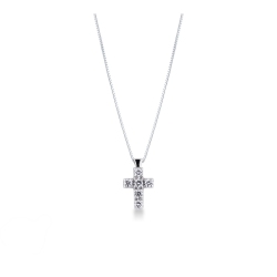 Collier et pendentif en forme de croix, 50CM
