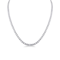 Collar tennis en oro blanco 18k con diamantes