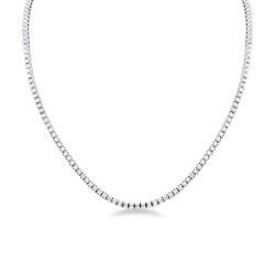 Gargantilla en oro blanco de 18k con diamantes