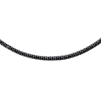 Collar riviere con diamantes negros en oro blanco 