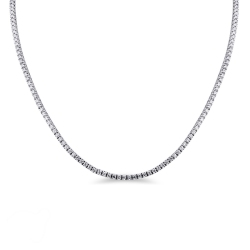 Collar tipo tennis en oro blanco de 18 quilates con diamantes