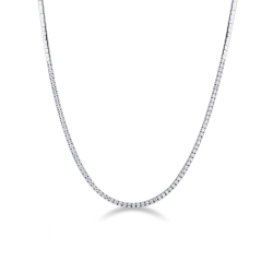 Collar tennis en oro blanco 18k con diamantes ct 0.02