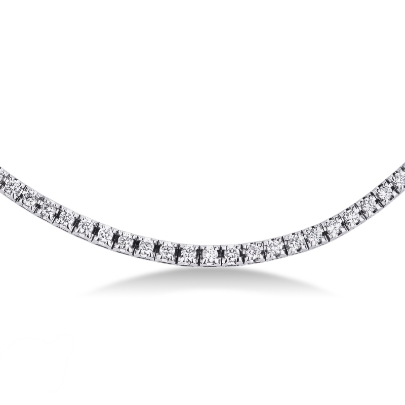 Collar gargantilla riviere oro blanco 18 ct con diamantes  Collar gargantilla riviere oro blanco 18 ct con diamantes