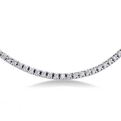 Collar gargantilla riviere oro blanco 18 ct con diamantes 