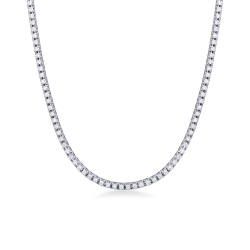 Collar gargantilla riviere oro blanco 18 ct con diamantes