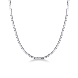 Collar tennis en oro blanco 750 con diamantes