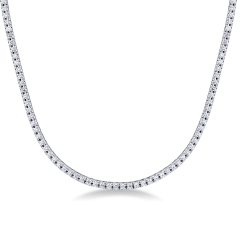 Collar diamantes mujer oro blanco 750