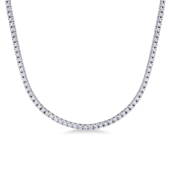 Collar de diamantes y oro blanco 18 kilates