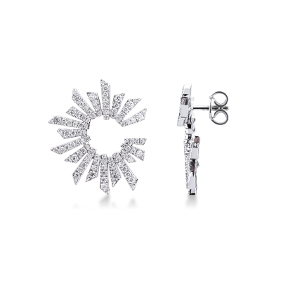 Pendientes en oro blanco 18 kt con diamantes 