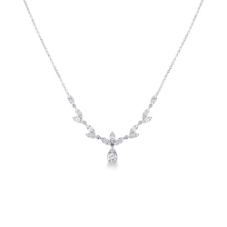 Collar en oro blanco de 750 con diamantes