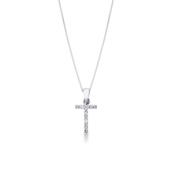 Collar con letra T de diamantes