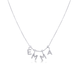 Collar personalizado nombre EMMA oro y diamantes