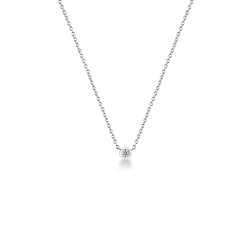 Collar en oro blanco con un diamante 0,05 ct