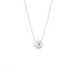 Gargantilla Diamante 0,12 ct Oro Blanco 18K