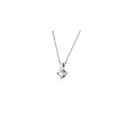 Gargantilla Diamante 0,07 ct Oro Blanco 18K Rombo 2
