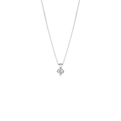 Gargantilla Diamante 0,07 ct Oro Blanco 18K Rombo