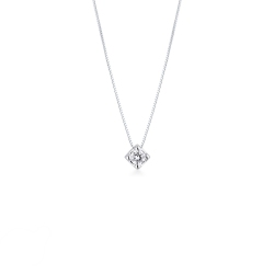 Colgante diamante solitario y oro blanco de 0.25 quilates