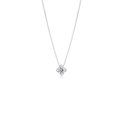 Collar diamante solitario 0.50 quilates y oro blanco 750