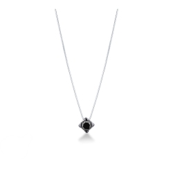 Collar hombre de oro blanco 18k diamante negro CM50