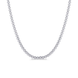 Collar ilusión en oro blanco 18 quilates con diamantes