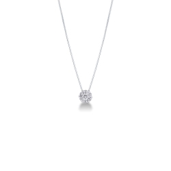 Collar exclusivo en oro blanco 18k con diamantes brillantes