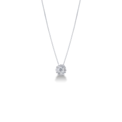 Collar Ilusión en oro blanco de 18k con diamantes