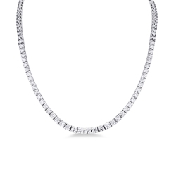 Collar riviere en oro blanco 750 con diamantes