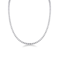 Collar en oro blanco de 18K tenis con brillantes