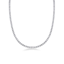 Tennis Necklace en oro blanco de 18k