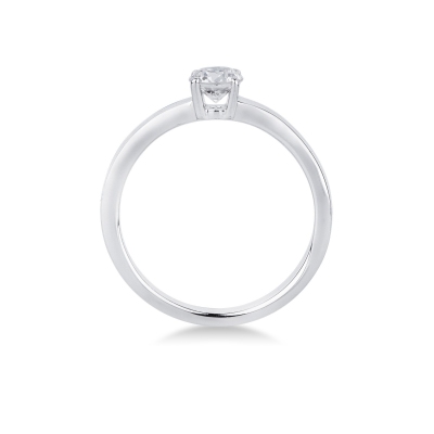 Anillo solitario diamante 0,40 ct oro blanco 18k