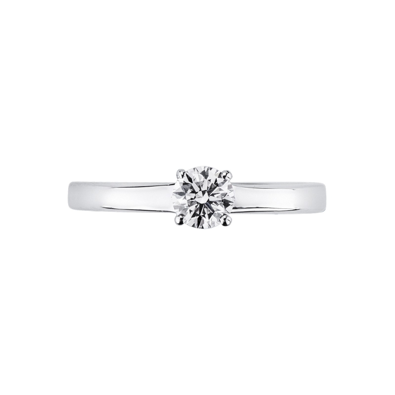 Anillo solitario diamante 0,40 ct oro blanco 18k