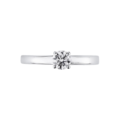 Anillo solitario diamante 0,40 ct oro blanco 18k