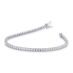 Pulsera de diamantes riviere oro blanco 18k
