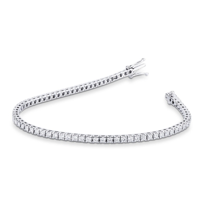 Pulsera de diamantes riviere oro blanco 18k 