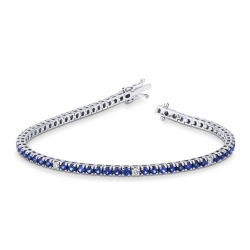 Pulsera de Zafiro con brillantes oro 18k