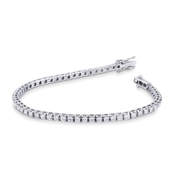 Pulsera de diamantes tennis oro blanco 18 kilates - 0,045 ct.