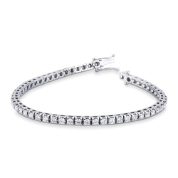Pulsera riviere diamantes en oro blanco 18 kilates