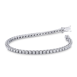 Pulsera riviere en oro blanco 750 con brillantes