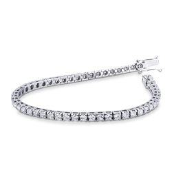 Pulsera riviere con brillantes en oro blanco 18 quilates