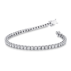 Pulsera diamantes riviere oro blanco 18 kilates