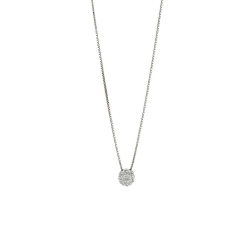 Collar Illusion en oro blanco de 18 quilates con diamantes
