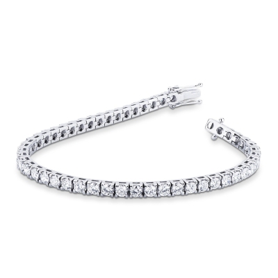 Riviere pulsera con diamantes en oro blanco 18 kilates 