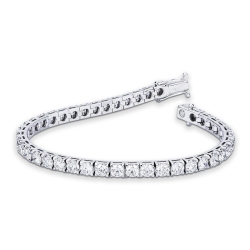 Pulsera tenis oro blanco 18 k y diamantes 4,40 mm aprox