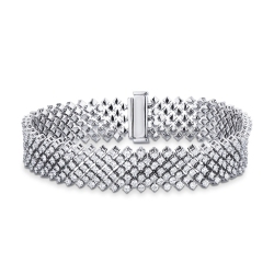 Brazalete fantasia en oro 750 con diamantes